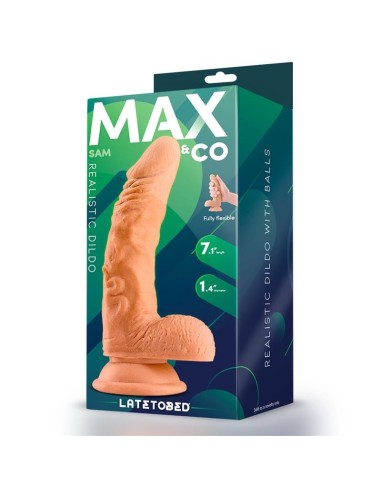Sam Dildo Realista con Testículos 7.1 Natural