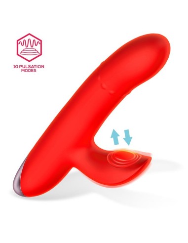Divya Vibrador con Aro de Bolas Internas Up and Down y Pulsación 3 Motores Independientes USB