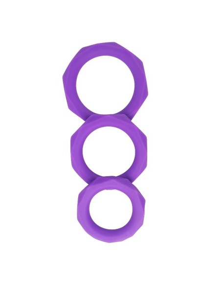 Set de 3 Anillos para el Pene Silicona Púrpura