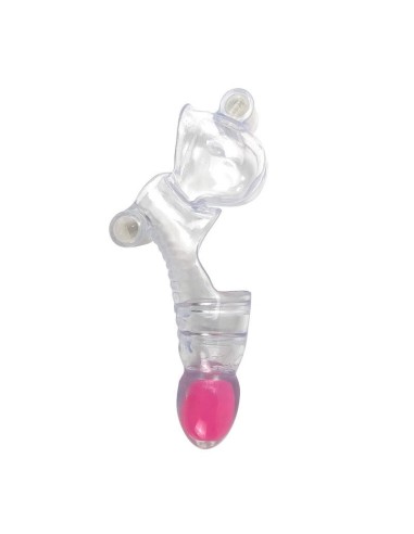 Funda para el Pene y Testículos 3 Balas Vibradoras Transparente