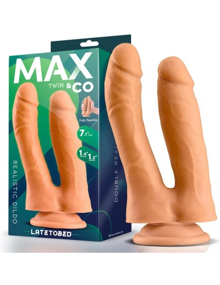 Twin Dildo Doble Realista 7.1 Natural