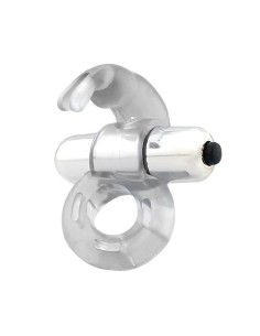 Horizon Anillo Vibrador con Conejito Transparente 2