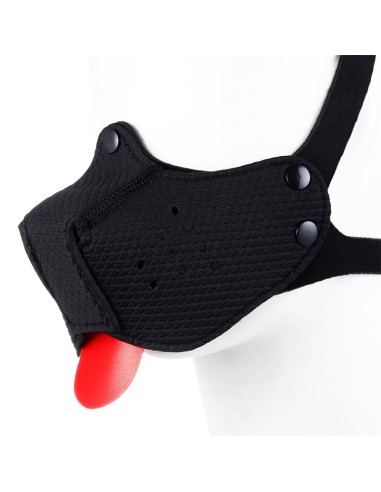 Bozal de Perro de Neopreno Desmontable Ajustable Negro