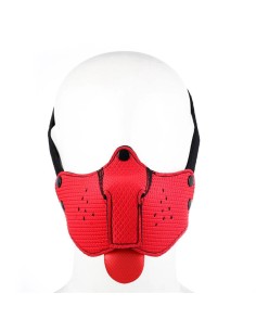 Bozal de Perro de Neopreno Desmontable y Ajustable Rojo 2