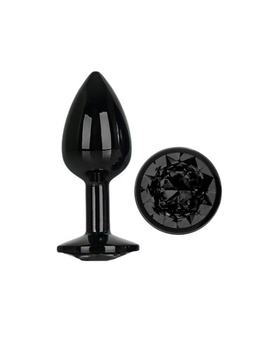 Blackgem Plug Anal Metálico con Joya Talla S Negro