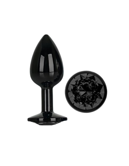 Blackgem Plug Anal Metálico con Joya Talla S Negro