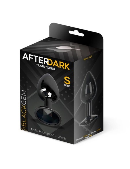 Blackgem Plug Anal Metálico con Joya Talla S Negro