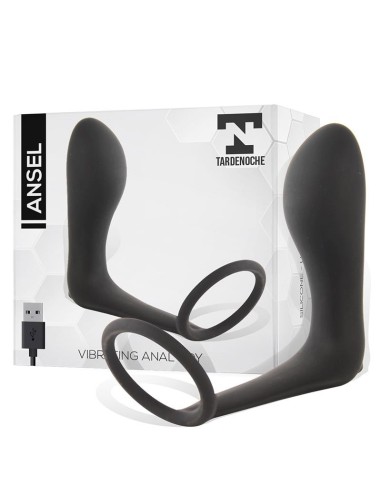 Ansel Plug Anal con Vibración y Anillo USB Silicona