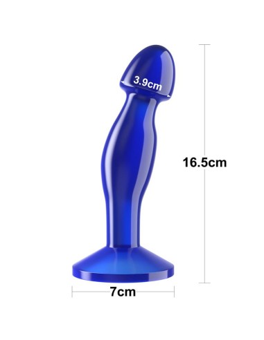 Plug Anal Flawless Azul Transparente 6.5