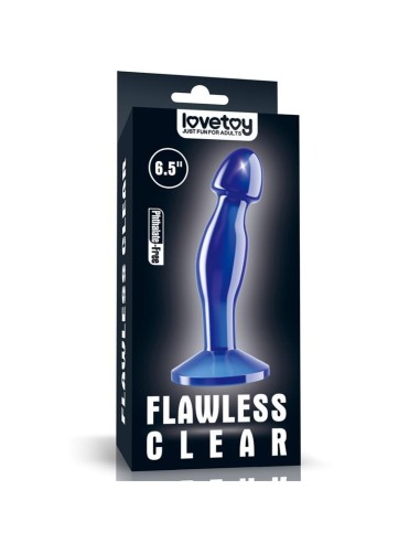 Plug Anal Flawless Azul Transparente 6.5