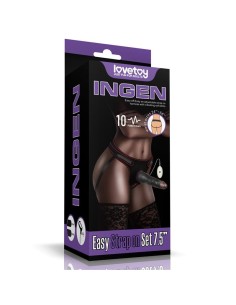 Arnés Ajustable con Dildo 10 Vibraciones 7.5