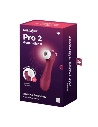 Pro 2 Gen 3 Liquid Air Technology Succión y Vibración Wine Red - Rojo Vino