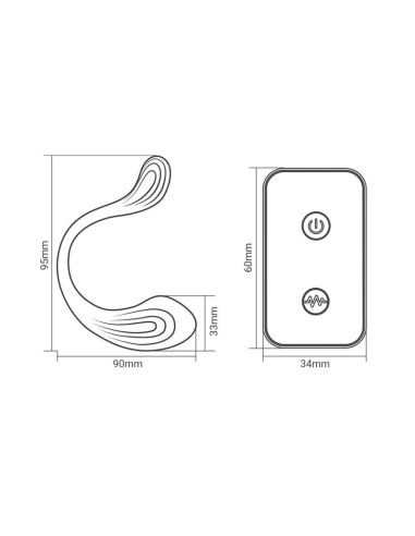 Nami Huevo Vibrador con Contol Remoto Silicona Líquida Unibody