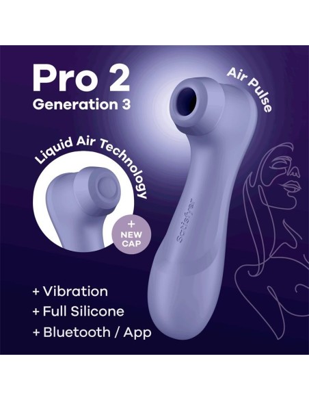 Pro 2 Genera 3 Liquid Air Technology Succión y Vibración APP Connect Lilac