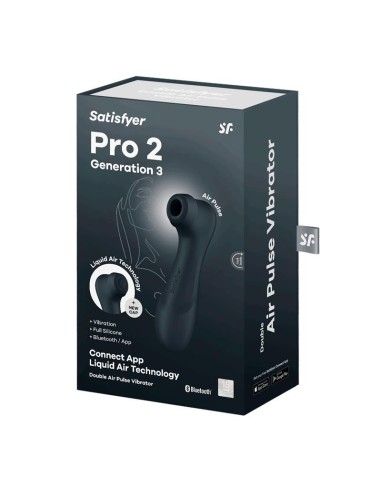 Pro 2 Gen 3 Liquid Air Technology Succión y Vibración App Connect Negro