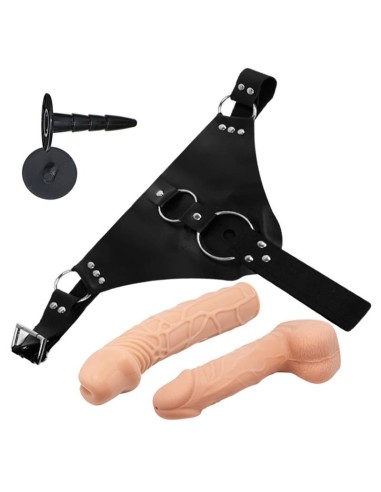 Sparo Arnés con 2 Dildos Realistas Desmontables