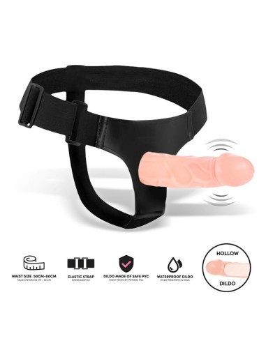 Atoor Arnés con Dildo Hueco Desmontable, Vibración y Control Remoto