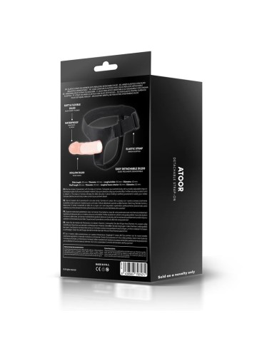 Atoor Arnés con Dildo Hueco Desmontable, Vibración y Control Remoto