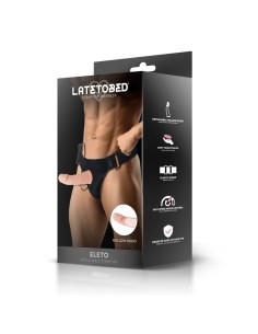 Eleto Arnés con Dildo Hueco Desmontable, Vibración y Control Remoto