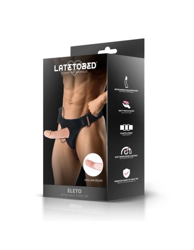 Eleto Arnés con Dildo Hueco Desmontable, Vibración y Control Remoto