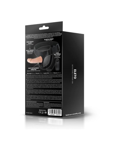 Eleto Arnés con Dildo Hueco Desmontable, Vibración y Control Remoto