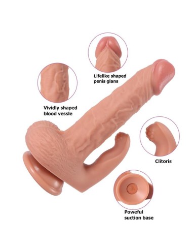 Haydon Dildo con 20 Modos de Vibración y Estimulador de Clítoris