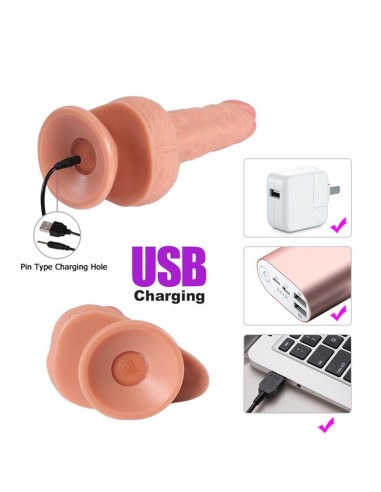 Haydon Dildo con 20 Modos de Vibración y Estimulador de Clítoris