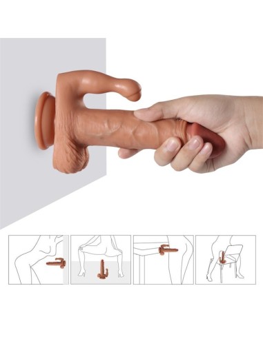 Brody Dildo con 20 Modos de Vibración y Estimulador de Clítoris