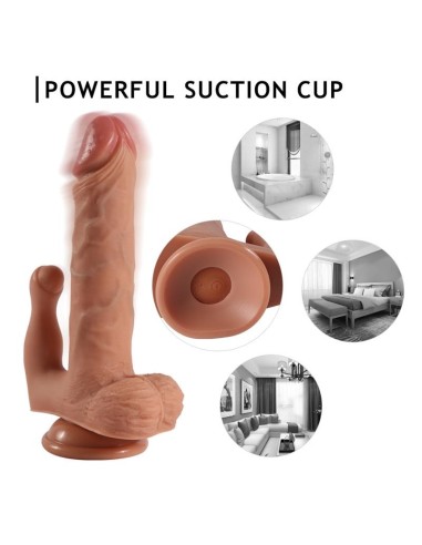 Brody Dildo con 20 Modos de Vibración y Estimulador de Clítoris