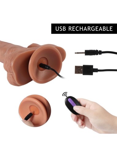 Brody Dildo con 20 Modos de Vibración y Estimulador de Clítoris