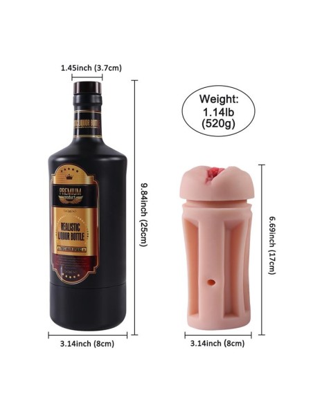 Masturbador Masculino Vagina Botella de Licor