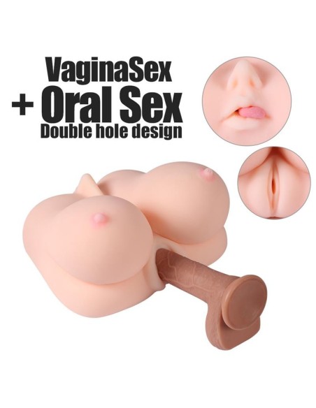 Jalome Masturbador 3 en 1 Vagina, Boca y Pecho