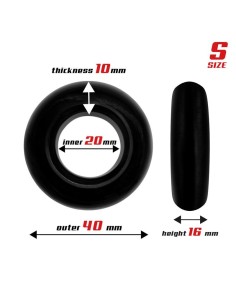 Set 3 Anillos para el Pene Flexibles Negros 2