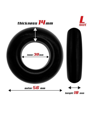Set 3 Anillos para el Pene Flexibles Negros