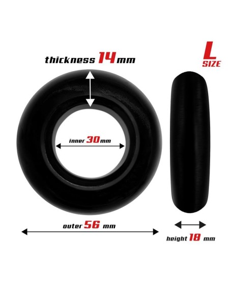 Set 3 Anillos para el Pene Flexibles Negros