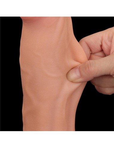 Dildo Dual Layer Piel Retractil 11.5