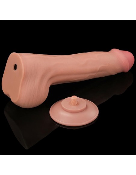 Dildo Dual Layer Piel Retractil 11.5