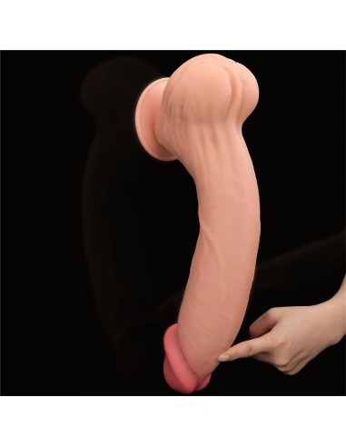 Dildo Dual Layer Piel Retractil 14
