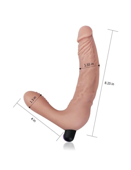 Doble Dildo Strapless Silicona USB
