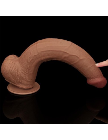 Dildo Dual Density Piel Deslizante 13.5