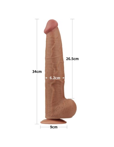 Dildo Dual Density Piel Deslizante 13.5