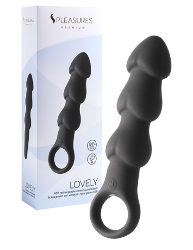 Plug Anal con Vibración Lovely - Black