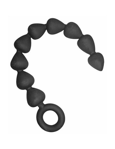 SILICONE ANAL BEADS: BLACK