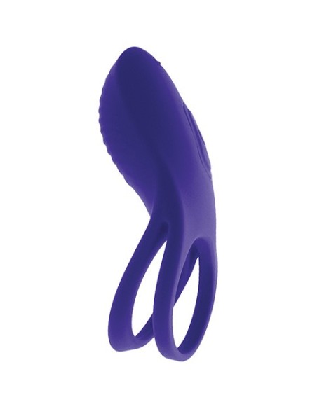 Anillo Vibrador Doble con control remoto SNUGLER - Purple