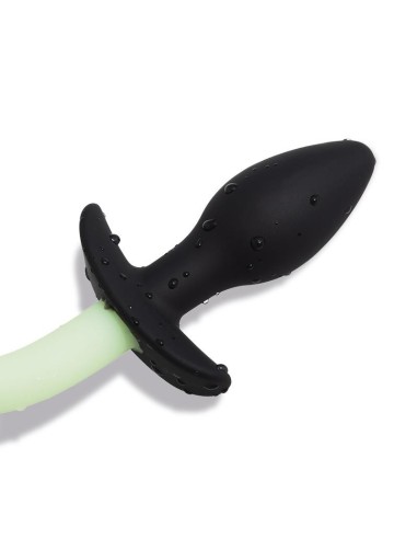 Plug Anal con Cola que Brilla en la Oscuridad