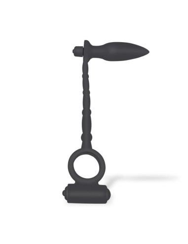 Sugilite Plug Anal con Vibración y Anillo para el Pene con Vibración