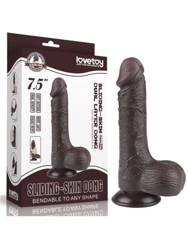 Dildo Dual Layer Piel Deslizante 7.5