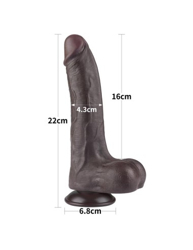 Dildo Dual Density Piel Deslizante 8.5