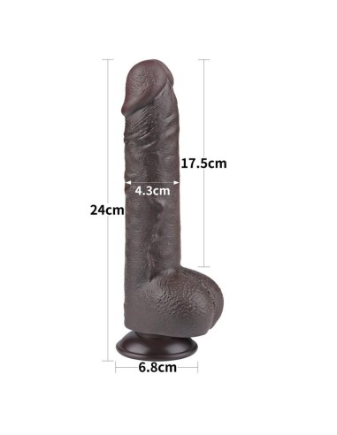 Dildo Dual Layer Piel Deslizante 9.5
