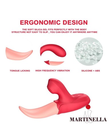 Estimulador Doble con Lengua y Pulsación
